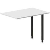 Skrivebord, tilbyg DNA Lys gr&aring; 1000x600 mm I-ben Sort