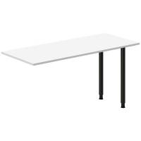 Skrivebord, tilbyg DNA Hvid 1400x600mm I-ben Sort