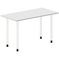 Skrivebord DNA, Lysgr&aring; 1200x600 mm I-ben/Hvid