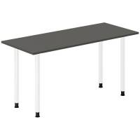 Skrivebord DNA, Antracit 1400x600 mm I-ben/Hvid