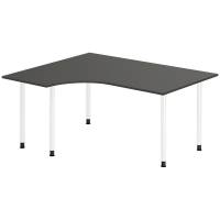 Skrivebord DNA, Antracit 1600x1200 mm Venstre I-ben/Hvid
