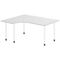 Skrivebord DNA, Lysgr&aring; 1600x1200 mm Venstre I-ben/Hvid