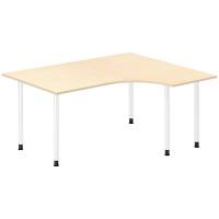 Skrivebord DNA, Birk 1600x1200 mm H&oslash;jre I-ben/Hvid