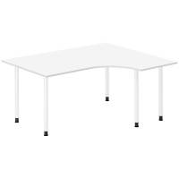 Skrivebord DNA, Hvid 1600x1200mm H&oslash;jre I-ben/Hvid