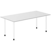 Skrivebord DNA, Lysgr&aring; 1800x800 mm I-ben/Hvid