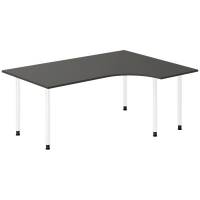 Skrivebord DNA, Antracit 1800x1200 mm H&oslash;jre I-ben/Hvid