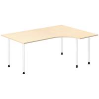 Skrivebord DNA, Birk 1800x1200 mm H&oslash;jre I-ben/Hvid