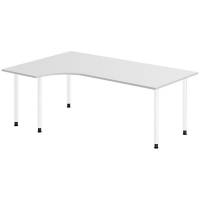 Skrivebord DNA, Lysgr&aring; 2000x1200 mm Venstre I-ben/Hvid