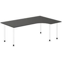 Skrivebord DNA, Antracit 2000x1200 mm H&oslash;jre I-ben/Hvid