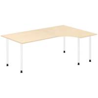 Skrivebord DNA, Birk 2000x1200 mm H&oslash;jre I-ben/Hvid