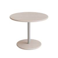 Bord Donut, &Oslash;700 mm, h&oslash;jde 570 mm, hvidpigmenteret ask p&aring; alugr&aring;t understel