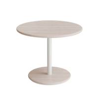 Bord Donut, &Oslash;700 mm, h&oslash;jde 570 mm, hvidpigmenteret ask p&aring; hvidt understel