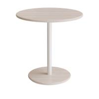 Bord Donut, Ø700 mm, højde 720 mm, hvidpigmenteret ask på hvidt understel glans 10