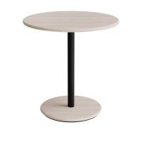 Bord Donut, Ø700 mm, højde 720 mm, hvidpigmenteret ask på sort understel