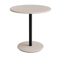 Bord Donut, &Oslash;700 mm, h&oslash;jde 720 mm, hvidpigmenteret ask p&aring; sort understel