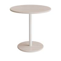 Bord Donut, Ø700 mm, højde 720 mm, hvidpigmenteret ask på hvidt understel