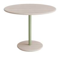 Bord Donut, &Oslash;900 mm, h&oslash;jde 720 mm, hvidpigmenteret ask p&aring; gr&oslash;nt understel