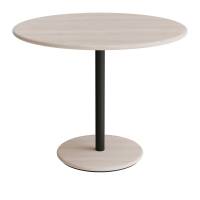 Bord Donut, Ø900 mm, højde 720 mm, hvidpigmenteret ask på  sort oliven understel