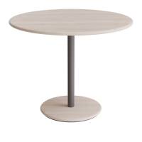 Bord Donut, Ø900 mm, højde 720 mm, hvidpigmenteret ask på gråt understel