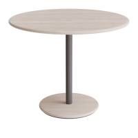 Bord Donut, &Oslash;900 mm, h&oslash;jde 720 mm, hvidpigmenteret ask p&aring; gr&aring;t understel