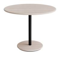 Bord Donut, &Oslash;900 mm, h&oslash;jde 720 mm, hvidpigmenteret ask p&aring; sort understel