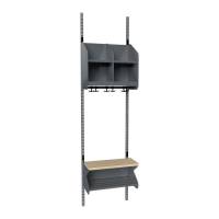 BST Kombination D, Startsektion 2 pladser B 500 mm, mørk grå