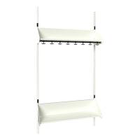 BST Kombination F, Startsektion 4 pladser B 1000 mm, hvid