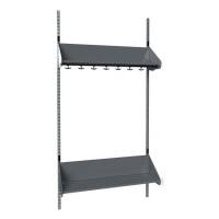 BST Kombination F, Startsektion 4 pladser B 1000 mm, m&oslash;rk gr&aring;