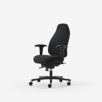 Kontorstol Malmstolen Classic 4000 H&oslash;j ryg, Sort med arml&aelig;n