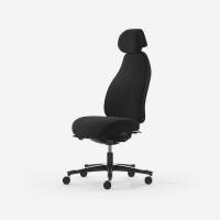 Kontorstol Malmstolen Classic 7000 H&oslash;j ryg, Sort med nakkest&oslash;tte