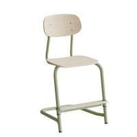 Stol Atlas, fritsving 2114, hvidpigmenteret egelaminat, gr&oslash;nt stel