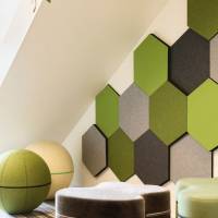 Lydabsorbent Honey EcoSUND, 600x520x20 mm Gr&aring;, tekstil lamineret