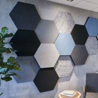 Lydabsorbent Honey EcoSUND, 600x520x40 mm Gr&aring;, tekstil lamineret