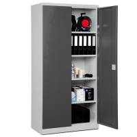 Opbevaringsskab i st&aring;l - ASHV 1980x980x470 mm Antracit d&oslash;re