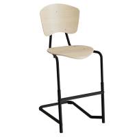 Stol Femman 3761, birk laminat med sort stel og fodst&oslash;tte