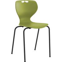 Stol Tarris, oliven s&aelig;de med sort stel