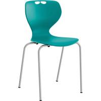 Stol Tarris, turkis s&aelig;de med alugr&aring;t stel