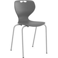 Stol Tarris, gr&aring;t s&aelig;de med alugr&aring;t stel