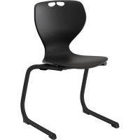 Stol Tarris Junior, sort s&aelig;de med sort C-stel