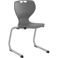 Stol Tarris Junior, gr&aring;t s&aelig;de med alugr&aring;t C-stel