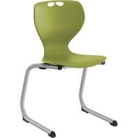 Stol Tarris Junior, oliven s&aelig;de med alugr&aring;t C-stel