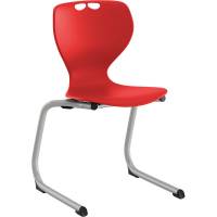 Stol Tarris Junior, r&oslash;dt s&aelig;de med alugr&aring;t C-stel