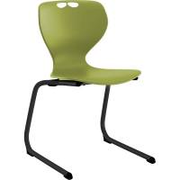 Stol Tarris, oliven s&aelig;de med sort C-stel