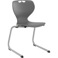 Stol Tarris, gr&aring;t s&aelig;de med alugr&aring;t C-stel