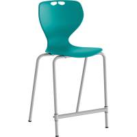 Stol Tarris Junior High, turkis s&aelig;de med alugr&aring;t stel