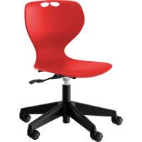 Stol Tarris 3D, r&oslash;dt s&aelig;de med sort hjulkryds