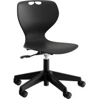 Stol Tarris, sort s&aelig;de med sort hjulkryds