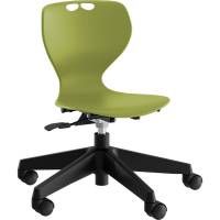 Stol Tarris Junior, oliven s&aelig;de med sort hjulkryds