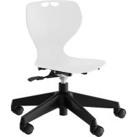 Stol Tarris Junior, hvidt s&aelig;de med sort hjulkryds