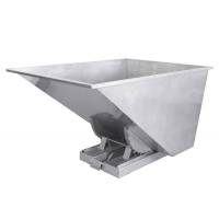 Tipcontainer SS304 1100l 600kg Rustfri